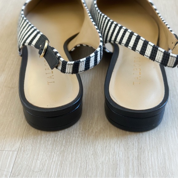 Talbots Black and White Striped Slingback Flats - Picture 4 of 5